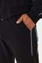 Men's Cotton Stripe Detailed Stand Collar Tracksuit Set Black-9524 - 7