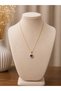 Heart Purple Stone Necklace Made of Stainless Steel Material