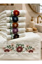 Punch Embroidered 6 Piece 50X90 Hand and Face Towel Set - 3