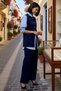 Women's Sleeveless Crew Neck Button Detailed Knitwear Vest Trousers Set Relaxed Fit Casual Modern Stylish - 2