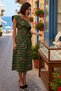 Women's Plus Size Asymmetrical One-Shoulder Flounce 100% Cotton Beach Set Long Skirt Casual Comfortable Modern - 2