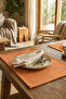 Barcelona Velvet Textured 6-Piece American Service Set Orange - 3