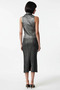 Women's Sleeveless Turtleneck Ribbed Knitwear Blouse Midi Skirt Two-Piece Set L Size Daily Casual Modern - 5