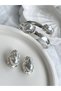 Steel Pearl Detailed Adjustable Women's Bracelet and Earring Set - 3