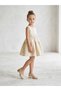 Young Girls' Lace Evening Dress with Elastic Back and Heels - 2