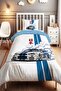 Car Scene Patterned Single Baby Kids Bedding Set