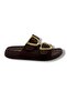 20061-063-26 Suede Anatomical Double Buckle Women's Slippers - 2