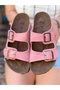 Stella Pudra Double Buckle Daily Flat Sole Women's Slippers