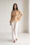Camel cape button and sleeve detailed blouse - 2