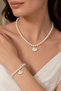 Pearl Necklace Bracelet Set Seashell Charm Women's Jewelry Set - 6