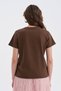 Women's 100% cotton t-shirt with applique dog embroidery detail design - 3
