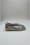 Genuine Leather Women's Daily Ballerinas with V-Cut Detail - 4