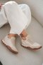 Emily Women's Parachute Fabric Sports Shoes Beige - 5