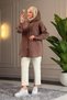 6536- Stylish and Comfortable Women's Hooded Shirt with Ruffle Detail and Soft Woven Fabric - 3