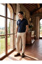 Basic Slim Fit Chino Linen Trousers - 3