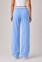 Women's Elastic Waist Wide Leg Sweatpants with Stripes on the Front - 6