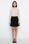 Women's Mini A-Line Skirt Elastic Waist Stone Detailed Knitted Fabric Relaxed Fit Stylish Clothing Casual Modern - 4