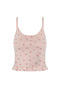 Women's Cherry Patterned Strappy Ruffle Detailed Shorts Set - 3