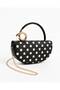 Merry Model Black Color Gold Polka Dot Women's Hand and Shoulder Bag
