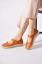 Poltes velcro gel sole genuine leather women's shoes - tan leather - 3