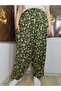 Jersey Fabric Floral Patterned Single Pocket Shalwar Elastic Waist Comfortable Cut Women's Shalwar 36 Size 90 kg - 2