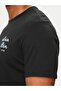 Black Logo Printed Men's T-Shirt - 5