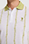 Men's Green Regular Fit Polo Collar T-Shirt 50326977-Vr016 - 6