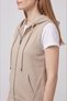 Women's Premium 100% Cotton 3 Yarn Hooded Zero Sleeve Cardigan and Short Sleeve T-Shirt Set - 4