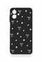 Samsung A07 Compatible Mini Bow Black Patterned Silicone Case - 3