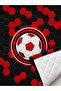 Black Red Fan Children's Room Single Pique Bedspread - 2
