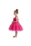- Girls Ruffle Party Dress with Satin Bow - Hot Pink, Yellow - 1Y to 10Y - 2