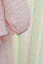 Ruffle Detail Tunic Pants Voile Bottom Top Set -Powder - 4
