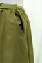 Lined Belted Cotton Voile Skirt - Oil Green - 2