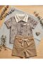 Boy's Summer Muslin Shirt and Linen Shorts 2-Piece Set