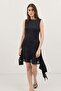 Black Textured Women's Dress - 2