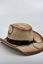 Unisex Vintage Straw Look Western Cowboy Hat - 5