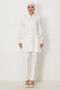 Satin Jacquard Tunic with Neck Tie 46512