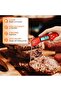Digital Meat Thermometer, Instant Read Food Thermometer with Backlight LCD Screen, Foldable Long Probe (Red) - 3