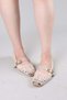 Nareka Metal Toe Tulle Ballerina Flats Beige - 5