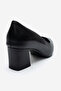 Women's pointed toe high heel shoes real leather mtd 24170 black - 3