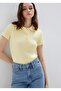 Polo Collar Textured Fabric Fitted Cut T-Shirt.