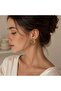 Mink Stone Gold Sun Model Women's Earrings - 4