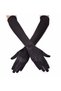 Black Stretch Fabric Gloves, Elbow-Length, 40 cm BX - 2