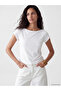 Nevavm Kayık Yaka Modal Blended Women's Crop with Difference