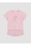 Lcw Baby Pink Floral Baby Girl Shorts Set - 3