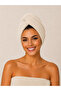Bamboo 100% Cotton Hair Towel with Button and Elastic Detail - Lightweight and Soft Texture