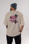 Deadlift 2 Oversize Back Printed Beige T-Shirt 100% Cotton Streetwear Premium Comfortable Fit - 4