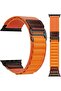 Modified Hybrid Leather Nylon Strap Compatible with Apple Watch Ultra 3/2/1, Series 11/10/9/8, Breathable Lightweight Sport Band with Metal Hook