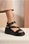 Bella 1705 Black Genuine Leather Women's Sandals