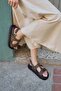 Lexi Khaki Color Platform Sole Women's Sandals - 4